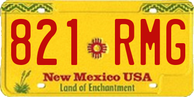 NM license plate 821RMG