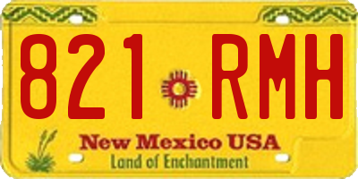 NM license plate 821RMH