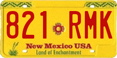 NM license plate 821RMK