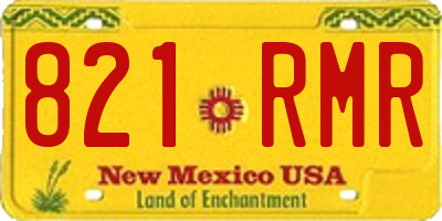 NM license plate 821RMR
