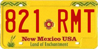 NM license plate 821RMT