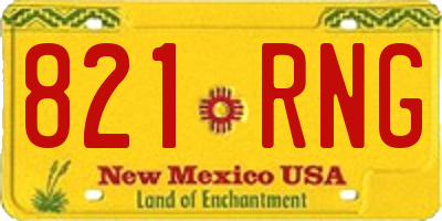 NM license plate 821RNG