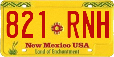 NM license plate 821RNH