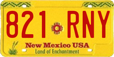NM license plate 821RNY