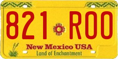 NM license plate 821ROO