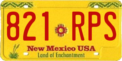 NM license plate 821RPS