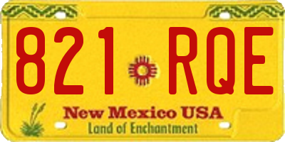 NM license plate 821RQE
