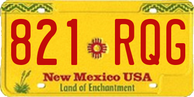 NM license plate 821RQG