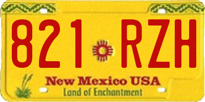 NM license plate 821RZH