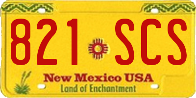 NM license plate 821SCS