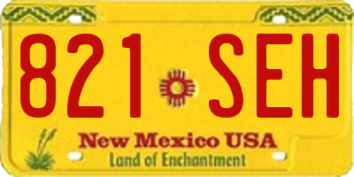 NM license plate 821SEH