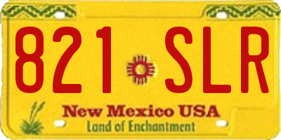NM license plate 821SLR