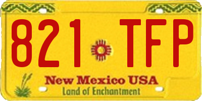 NM license plate 821TFP