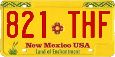 NM license plate 821THF