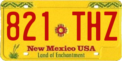 NM license plate 821THZ