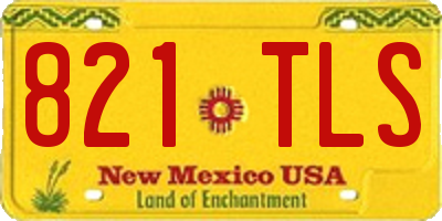 NM license plate 821TLS