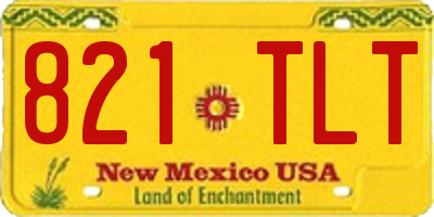 NM license plate 821TLT