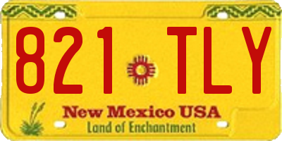 NM license plate 821TLY