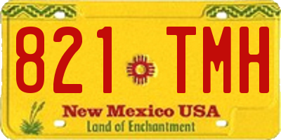 NM license plate 821TMH