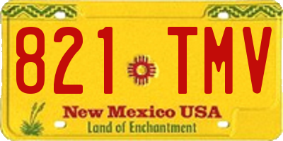 NM license plate 821TMV