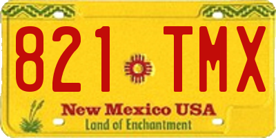 NM license plate 821TMX