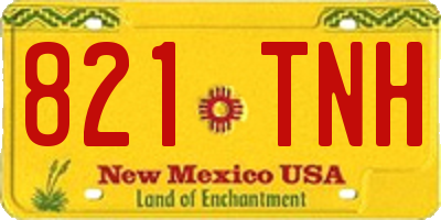 NM license plate 821TNH