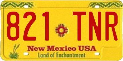 NM license plate 821TNR