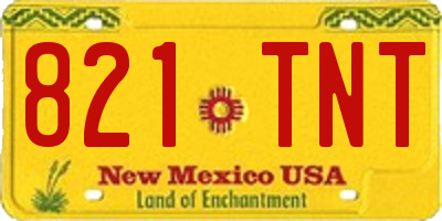NM license plate 821TNT