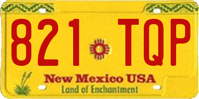 NM license plate 821TQP