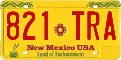 NM license plate 821TRA