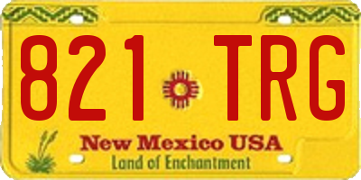 NM license plate 821TRG