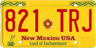 NM license plate 821TRJ