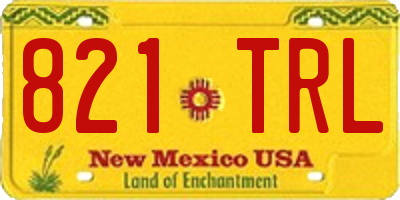 NM license plate 821TRL