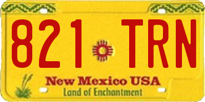 NM license plate 821TRN