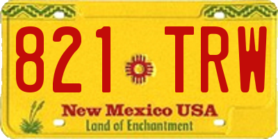 NM license plate 821TRW