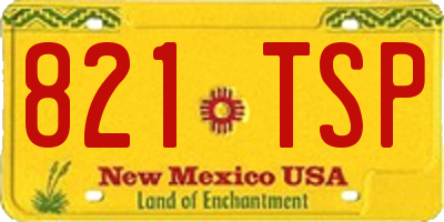 NM license plate 821TSP