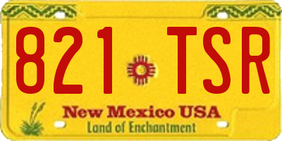 NM license plate 821TSR