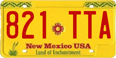 NM license plate 821TTA