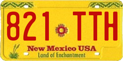NM license plate 821TTH