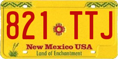 NM license plate 821TTJ