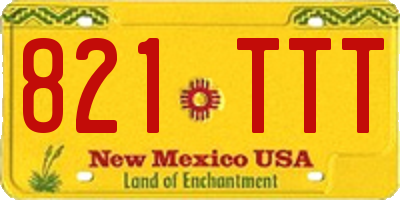 NM license plate 821TTT