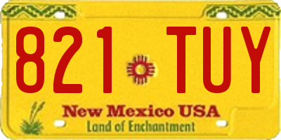 NM license plate 821TUY