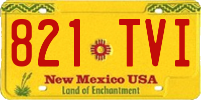 NM license plate 821TVI