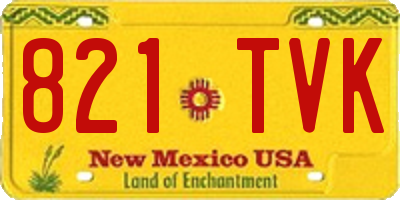 NM license plate 821TVK