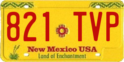 NM license plate 821TVP