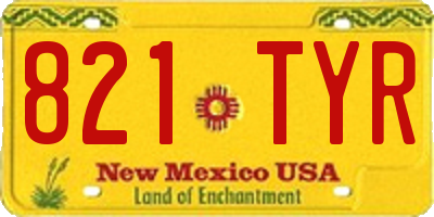 NM license plate 821TYR