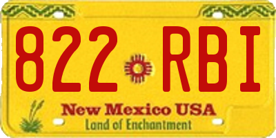 NM license plate 822RBI