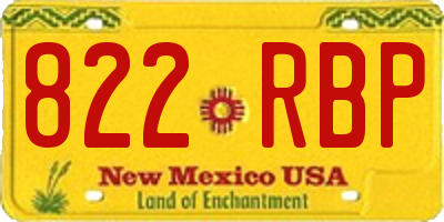 NM license plate 822RBP
