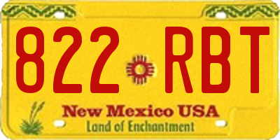 NM license plate 822RBT