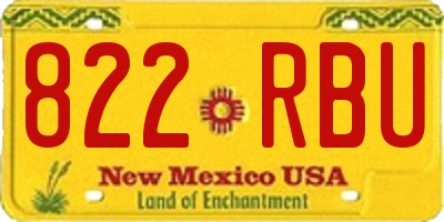 NM license plate 822RBU